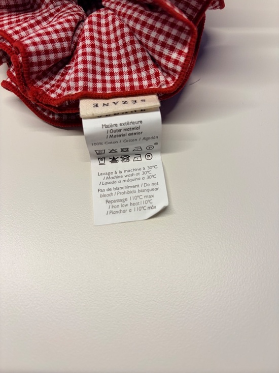 Sézane Red and White Gingham Scrunchie main image 6